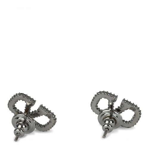 DARK SILVER METAL EARRINGS