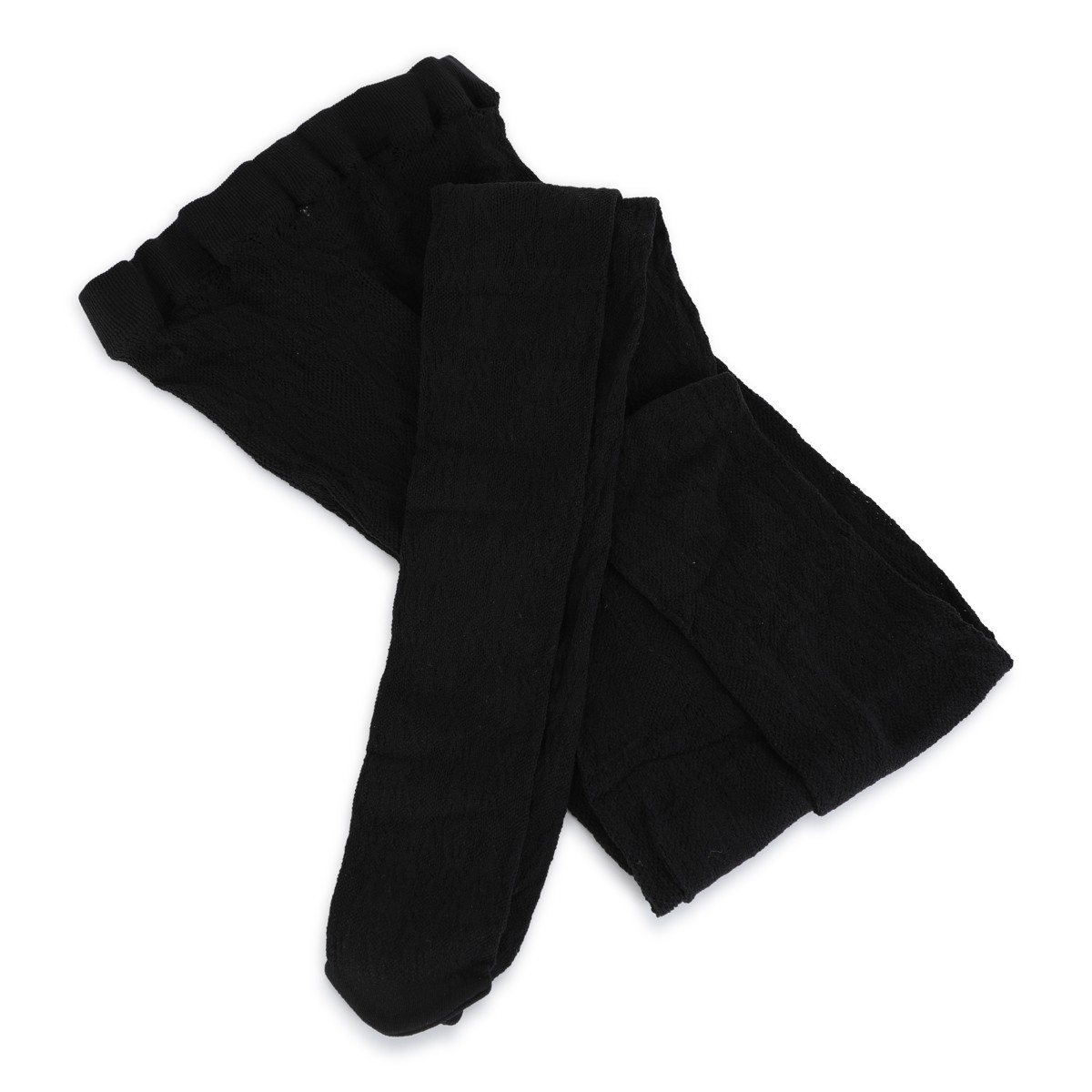 BLACK WOOL COLLANT SOCKS