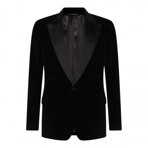 BLACK COTTON BLAZER