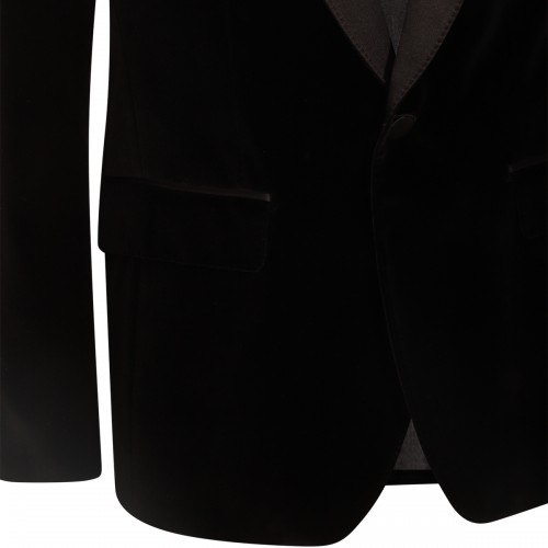 BLACK COTTON BLAZER