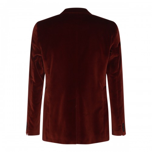 DARK RED COTTON BLAZER