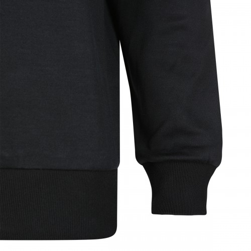 BLACK COTTON SWEATSHIRT