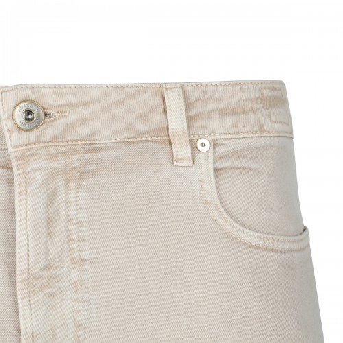 BEIGE COTTON JEANS