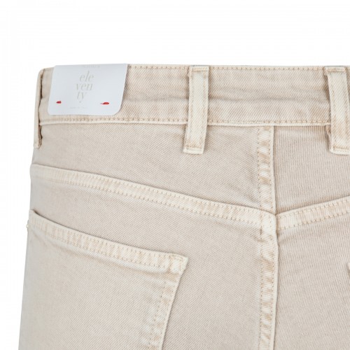 BEIGE COTTON JEANS