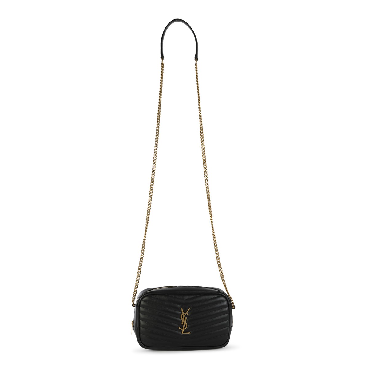 BLACK MINI LOU CROSSBODY BAG