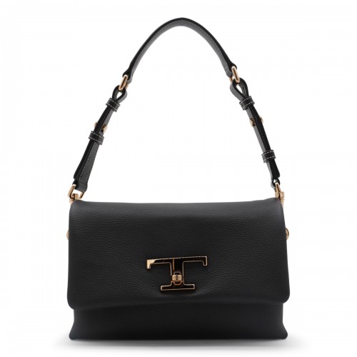 BLACK LEATHER SHOULDER BAG