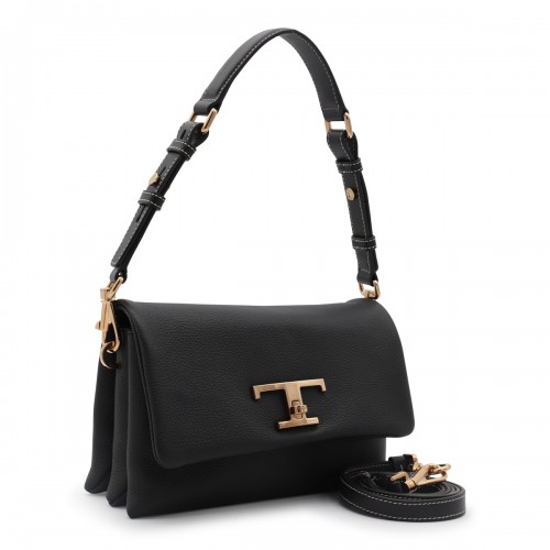 BLACK LEATHER SHOULDER BAG