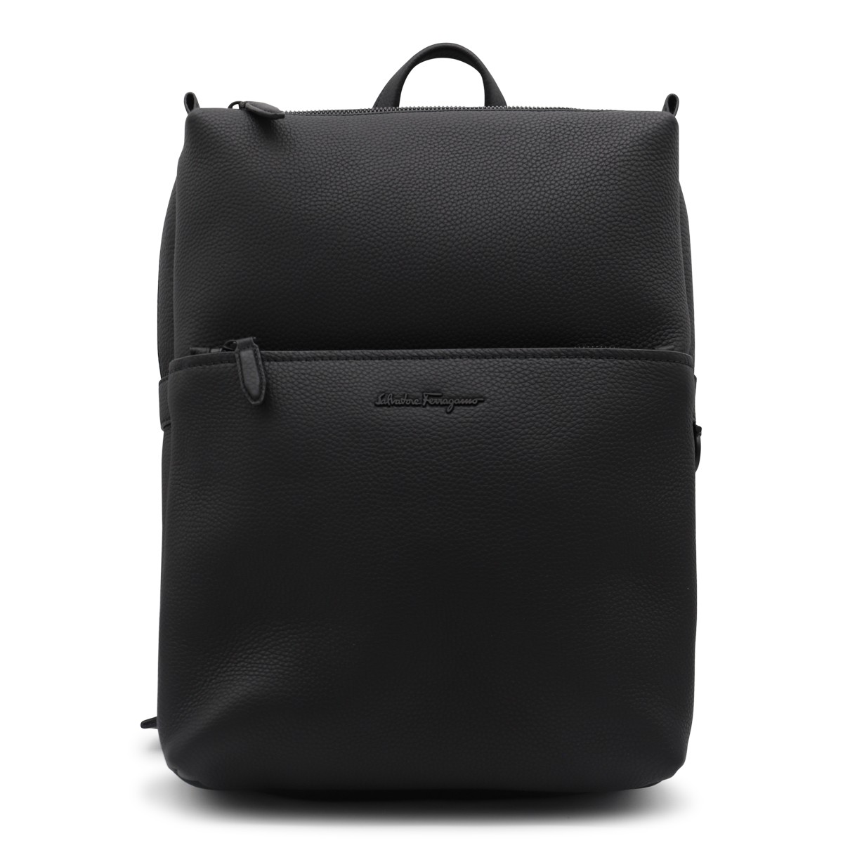 BLACK LEATHER BACKPACK