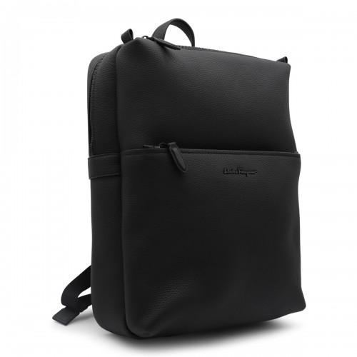 BLACK LEATHER BACKPACK