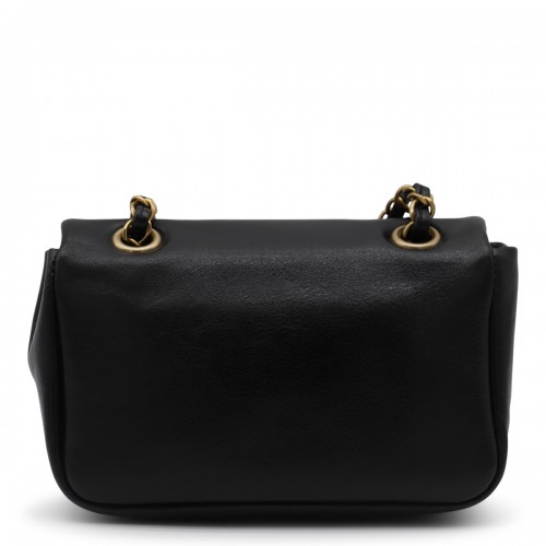 BLACK LEATHER SHOULDER BAG