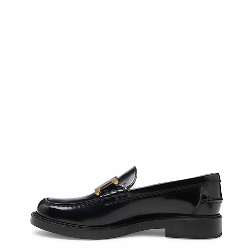 BLACK LEATHER LOAFERS