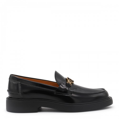 BLACK LEATHER LOAFERS