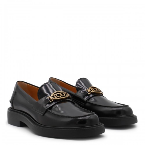 BLACK LEATHER LOAFERS