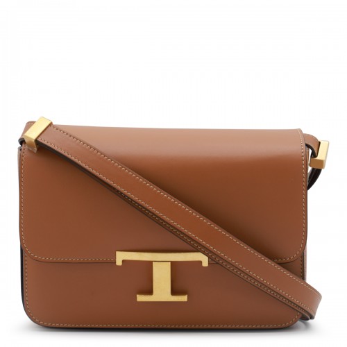 BROWN LEATHER CROSSBODY BAG