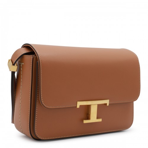 BROWN LEATHER CROSSBODY BAG