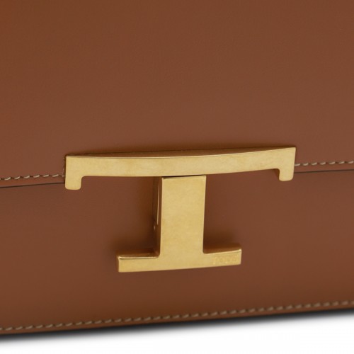 BROWN LEATHER CROSSBODY BAG