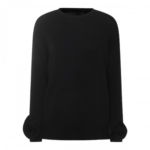 BLACK WOOL KNITWEAR