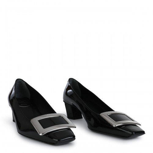 BLACK LEATHER BELLE VIVIER PUMPS