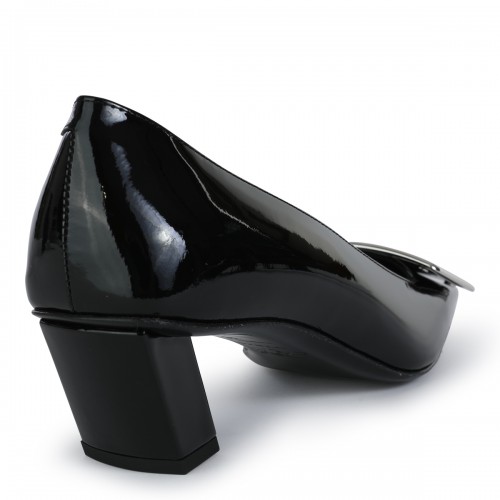 BLACK LEATHER BELLE VIVIER PUMPS