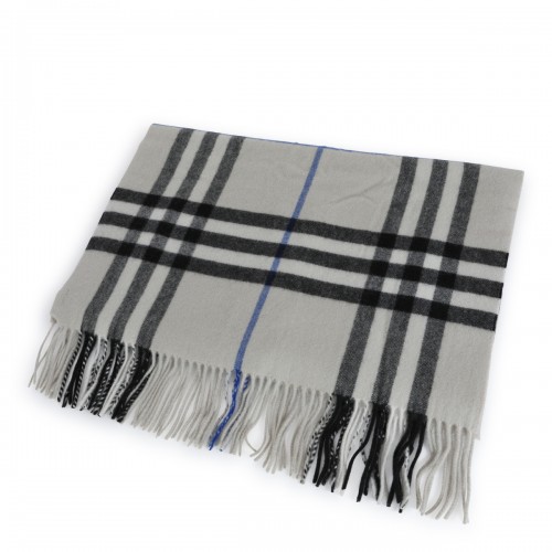 LICHEN CASHMERE WIDE CHECK SCARF