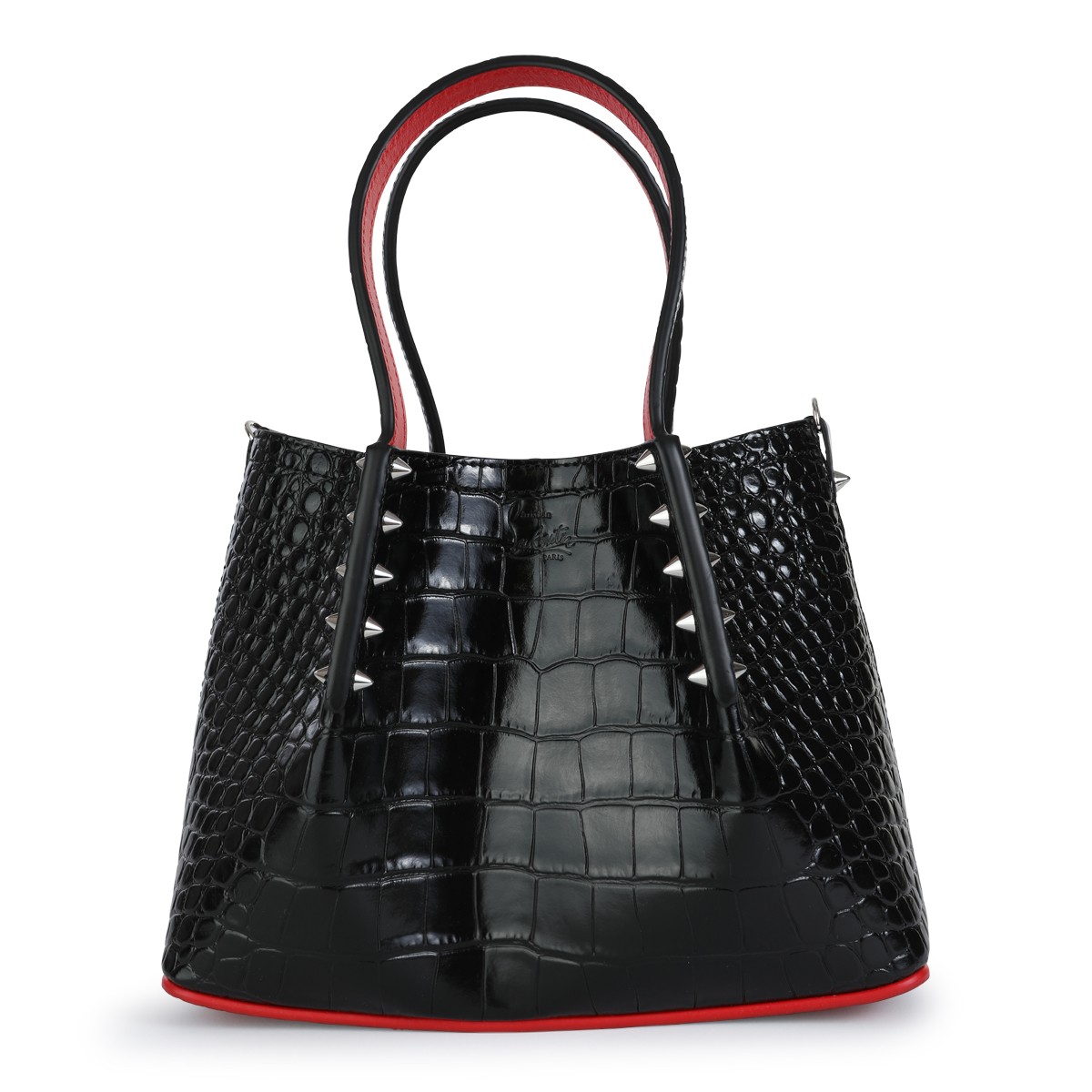 BLACK LEATHER CABAROCK MINI TOTE BAG