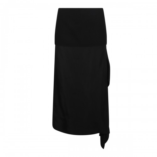 BLACK WOOL SKIRT