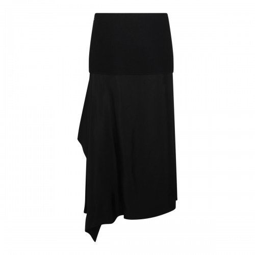 BLACK WOOL SKIRT