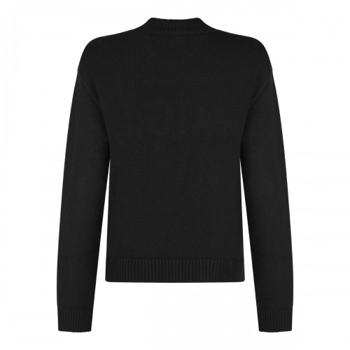 BLACK WOOL KNITWEAR