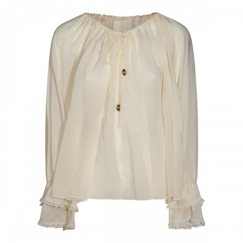 IVORY SILK SHIRT