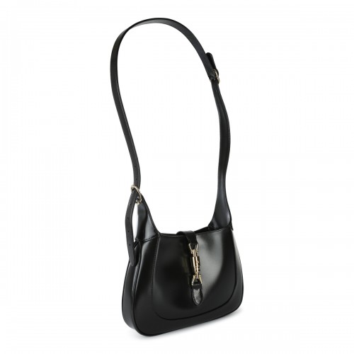 BLACK LEATHER JACKIE 1961 SHOULDER BAG