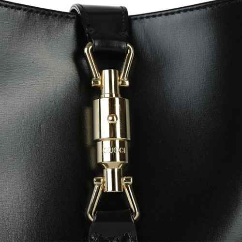 BLACK LEATHER JACKIE 1961 SHOULDER BAG