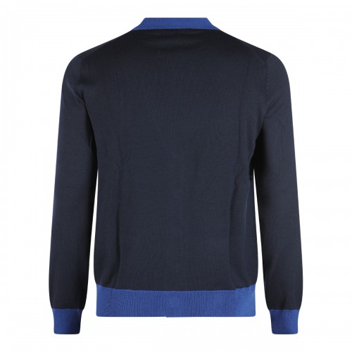 BLUE WOOL KNITWEAR