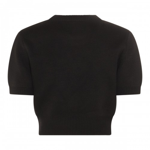 BLACK CROPPED SWEATER 