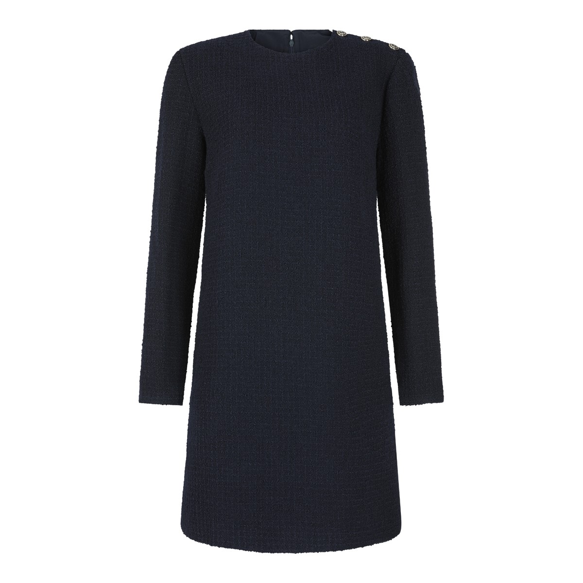 DARK BLUE WOOL DRESS