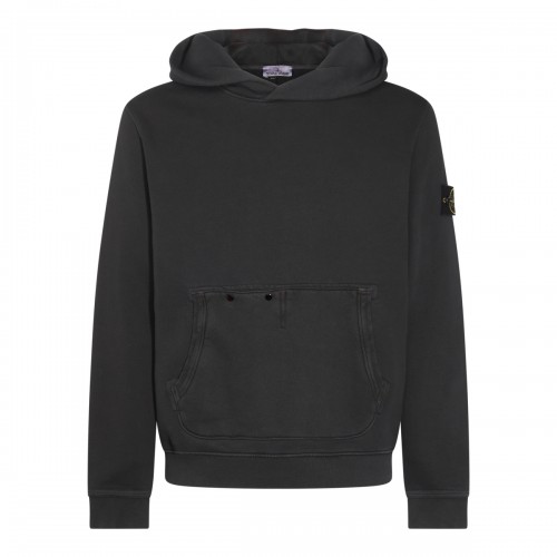 BLACK COTTON SWEATSHIRT