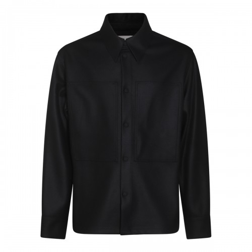 BLACK WOOL SHIRT