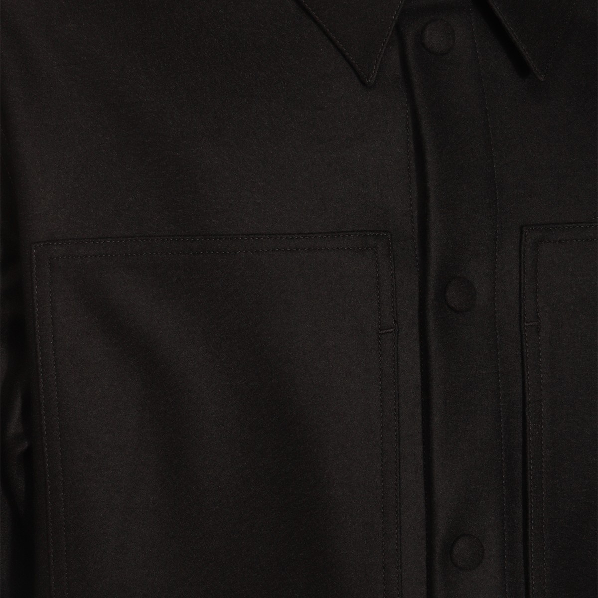 BLACK WOOL SHIRT