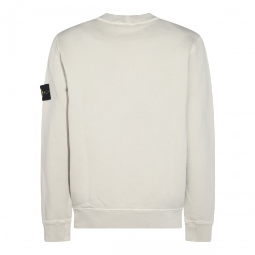 WHITE COTTON SWEATSHIRT