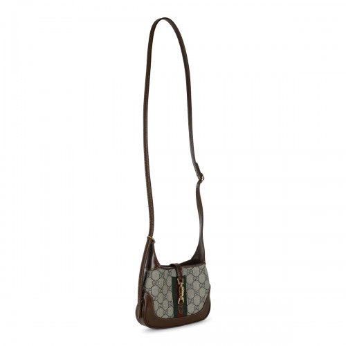 BROWN LEATHER JACKIE 1961 MINI SHOULDER BAG