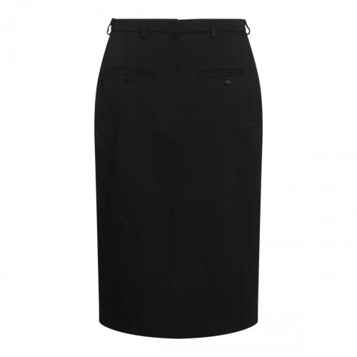 BLACK WOOL SKIRT