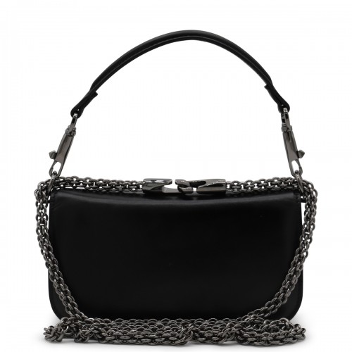 BLACK LEATHER SMALL LOCO SHOULDER BAG