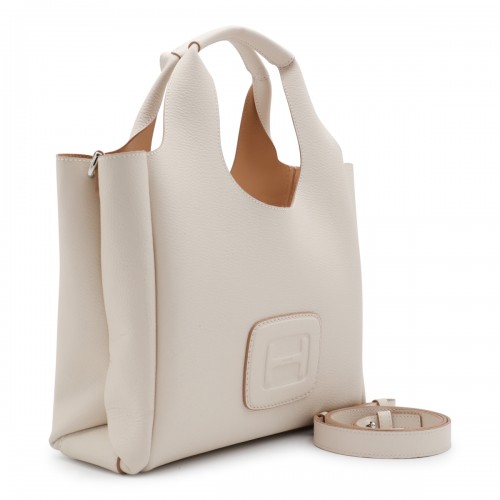 WHITE LEATHER TOTES