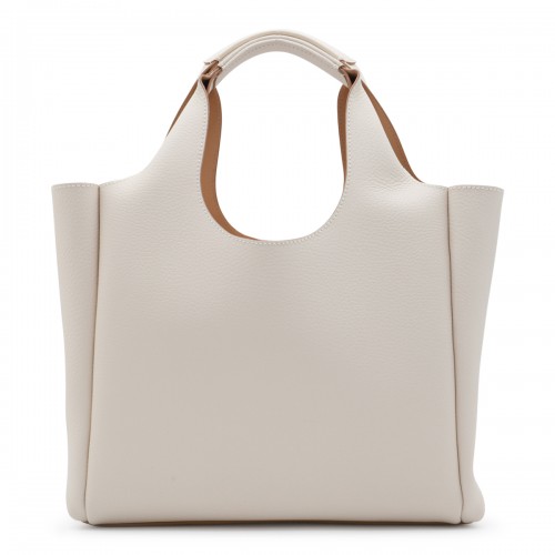 WHITE LEATHER TOTES