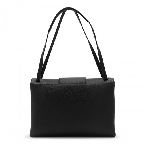 BLACK LEATHER SHOULDER BAG