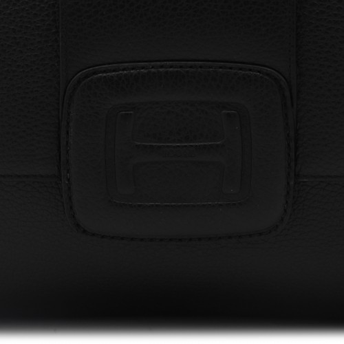 BLACK LEATHER SHOULDER BAG