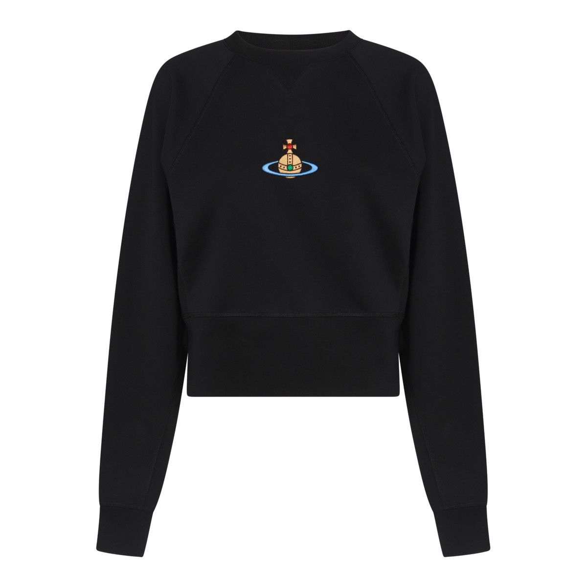 BLACK COTTON SWEATSHIRT