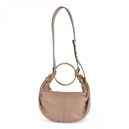 PINK LEATHER BRACELET HOBO BAG