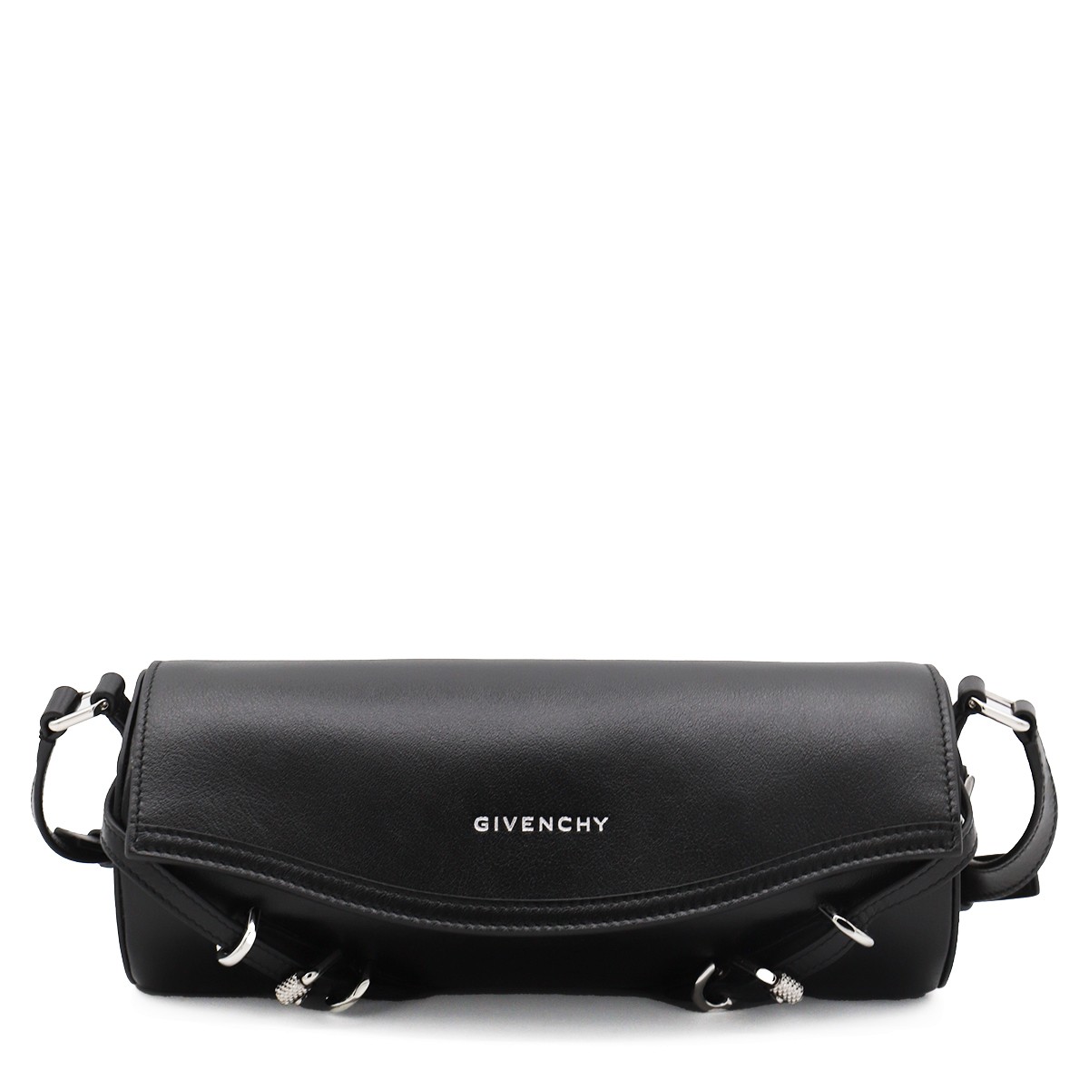 BLACK LEATHER CROSSBODY BAG