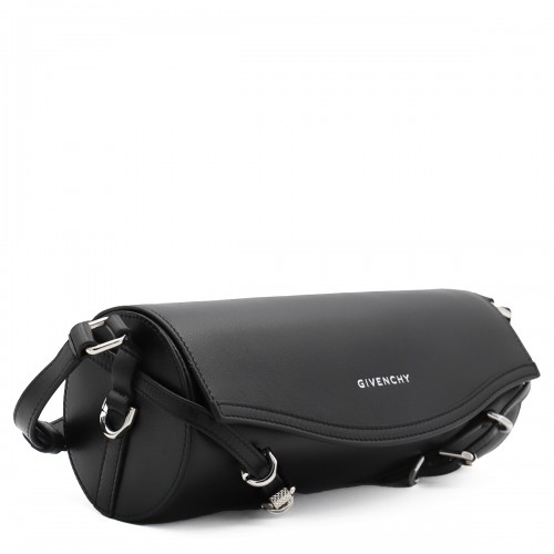 BLACK LEATHER CROSSBODY BAG