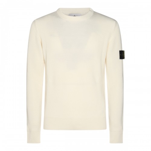 WHITE WOOL KNITWEAR